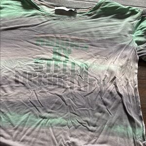 Adidas by Stella McCartney Green and Gray Tee